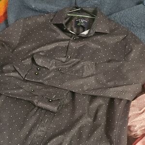 Society Of Threads Black Casual Button Down Shirt